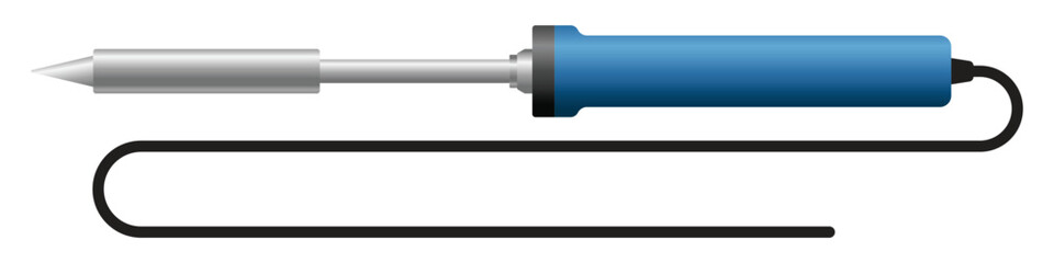 Obraz premium Soldering iron. Solder icon. Soldering tool for electronics. Vector illustration