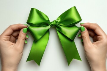 Green ribbon for gallbladder and bile duct cancer awareness