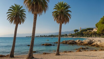 generative ai A desert oasis with date palm trees surrounding a tranquil pond reflecting the scene
