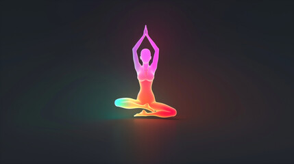 Yoga pose icon for fitness app , icon mockup