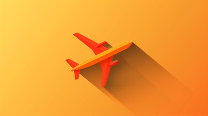 A minimalist plane icon with a shadow effect , Design Templates