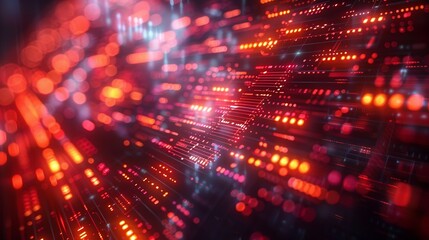 Fototapeta premium Holographic tech elements and geometric shapes in an abstract design showcasing the forefront of modern technology. , Minimalism,