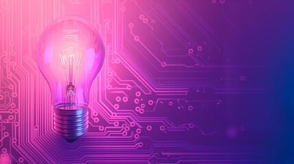 light bulb on electronic circuit board