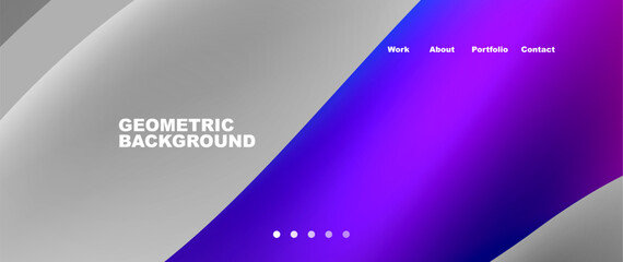 Fototapeta premium Web page design with geometric elements - circle and wave. Techno art concept. Vector Illustration For Wallpaper, Banner, Background, Card, Book Illustration, landing page