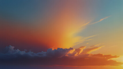 Fototapeta premium sunset sky with clouds, ai generated