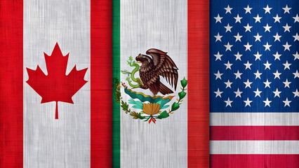 World Cup country flag Canada, United States, Mexico, AI