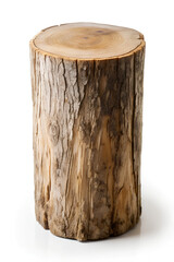 Stump for displaying the product, isolate white background