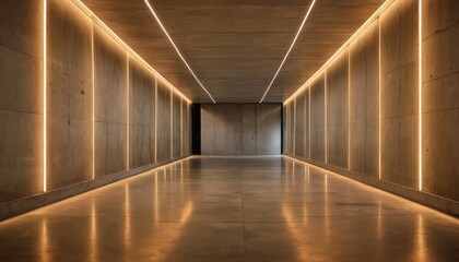 Modern Interior with Warm Lighting.