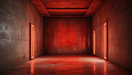 Red Neon Hallway.