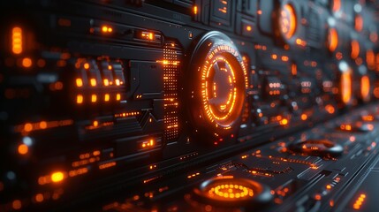 Obraz premium Abstract industrial composition with high-tech lines and futuristic designs highlighting advancements in modern science. , Minimalism,
