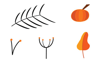 Object icon leaf pumpkin yellow oramge color flower plant symbol sign decoration ornmanet happy thanksgiving autumn spring winter season holiday november september drawing holiday harvest vegetable 