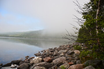 fog over the fjord, Norway