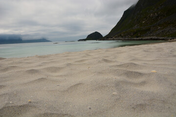 beach and sea, Lofoten islands, Norway