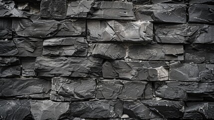 Gray stone wall background with vignette monochrome image