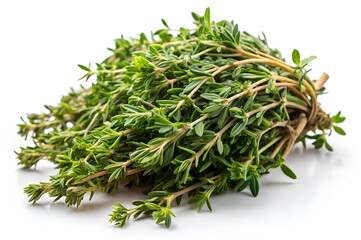 Thyme spice on white background, Clipping path