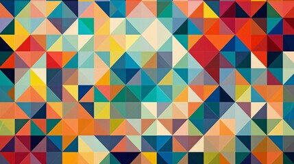 Fototapeta premium Colorful geometric pattern with simple shapes