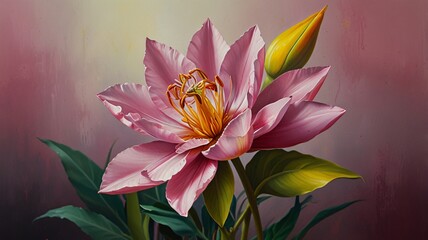 pink water lily, Ai Generated.
