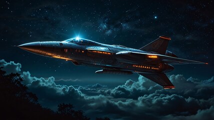 Fototapeta premium aircraft in flight, AI Generated.