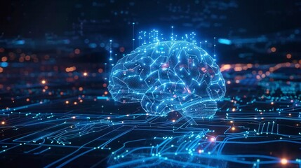 Digital Brain Artificial intelligence AI machine learning Business Technology Internet Network Concept