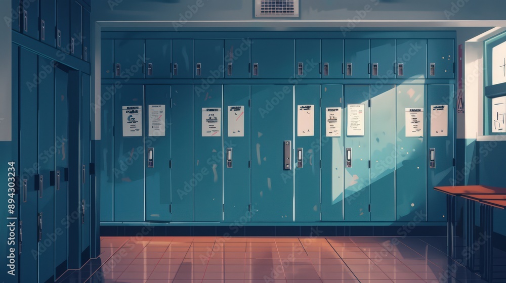 Poster having a locker close to classrooms can save time and make transitioning between periods smoother
