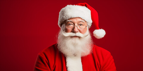Santa with gifts.
