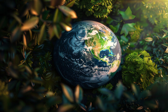 The transformation of Earth after centuries of restoration efforts, focusing on a planet that has regained its pristine natural beauty and biodiversity - Generative AI