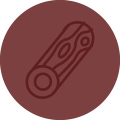 wood log Vector Line Maroon Circle Maroon