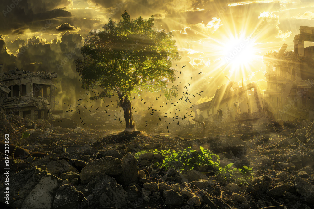 Canvas Prints the hopeful emergence of a new era following the end of the world, focusing on scenes that symbolize