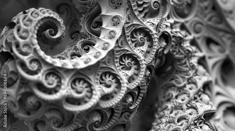 Poster intricate patterns unfold like a labyrinth, inviting contemplation and discovery within abstraction