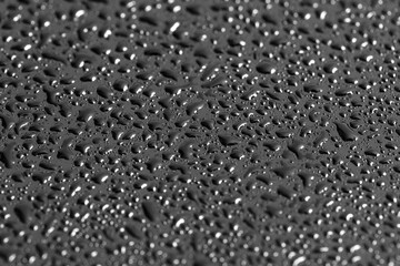 Water drops on a black background. Texture