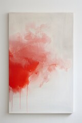 White Canvas with Subtle Tomato Red Bleed on Latte Background