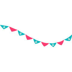 Obraz premium Cat Day Penant Flag