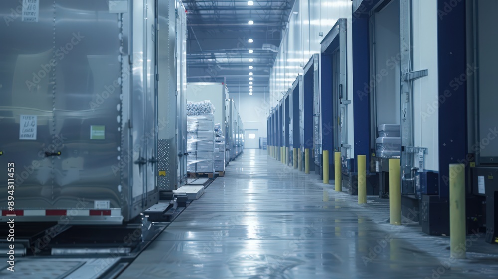 Poster loading docks in food and beverage distribution centers adhere to food safety regulations with tempe