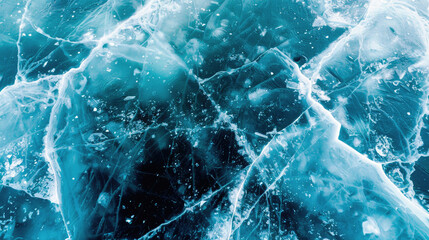 Winter landscape Lake Baikal in Siberia. Natural background. Great backdrop for your design with copy space. Aerial view.