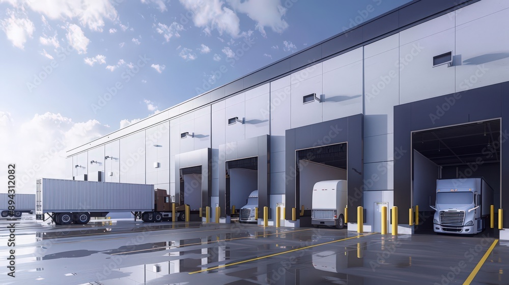 Poster loading docks with rfid technology and barcode scanning systems automate inventory tracking