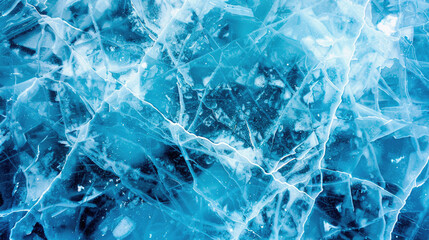 Obraz premium Winter landscape Lake Baikal in Siberia. Natural background. Great backdrop for your design with copy space. Aerial view.