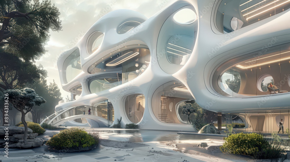 Poster marvel at the versatility of futuristic modular designs, adapting spaces and structures to meet evol