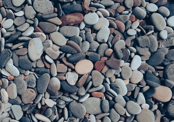 Stone Pebbles as an abstract background. Texture