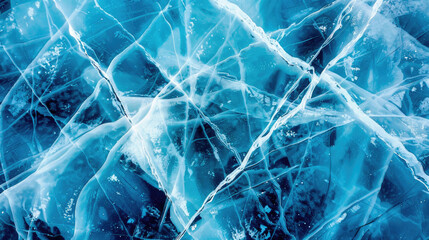 Winter landscape Lake Baikal in Siberia. Natural background. Great backdrop for your design with copy space. Aerial view.