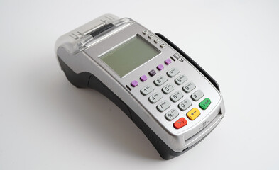 Payment POS terminal for finance and shopping business and technology.