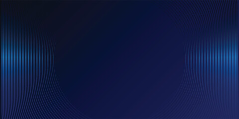 Abstract luxury glowing lines curved overlapping on dark blue background. Template premium award design. Vector illustration