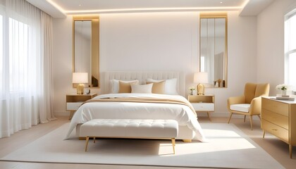 Photo interior modern design room 3d illustration