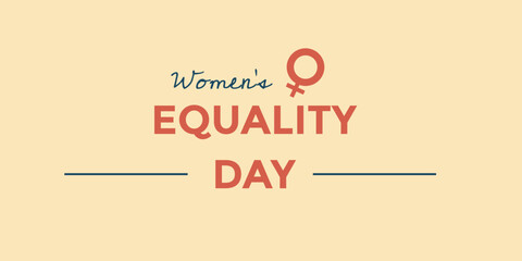 Women's equality day card. vector illustration