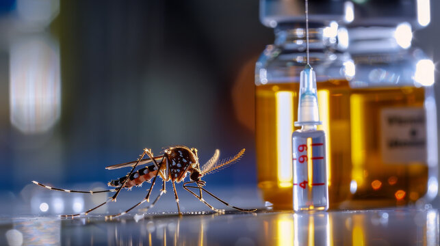 Mosquitoes of the Aedes aegypti species may carry a vaccine that could protect against dengue fever. This vaccine is being tested in laboratories.