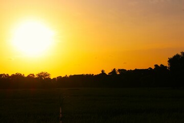 Sunset sky for background or sunrise sky and cloud at morning.