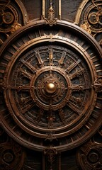Obraz premium Steampunk Clockwork Mechanism.