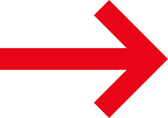 simple flat red straight arrow icon for your site design. sign for direction indication © Tokpoetry