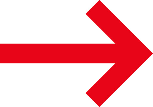 simple flat red straight arrow icon for your site design. sign for direction indication