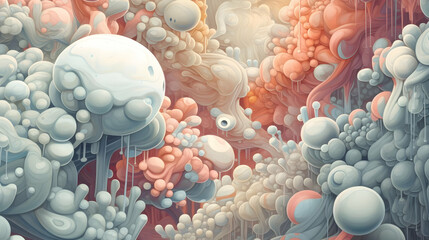 Abstract Organic Shapes: Digital Art