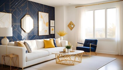 Photo interior modern design room 3d illustration